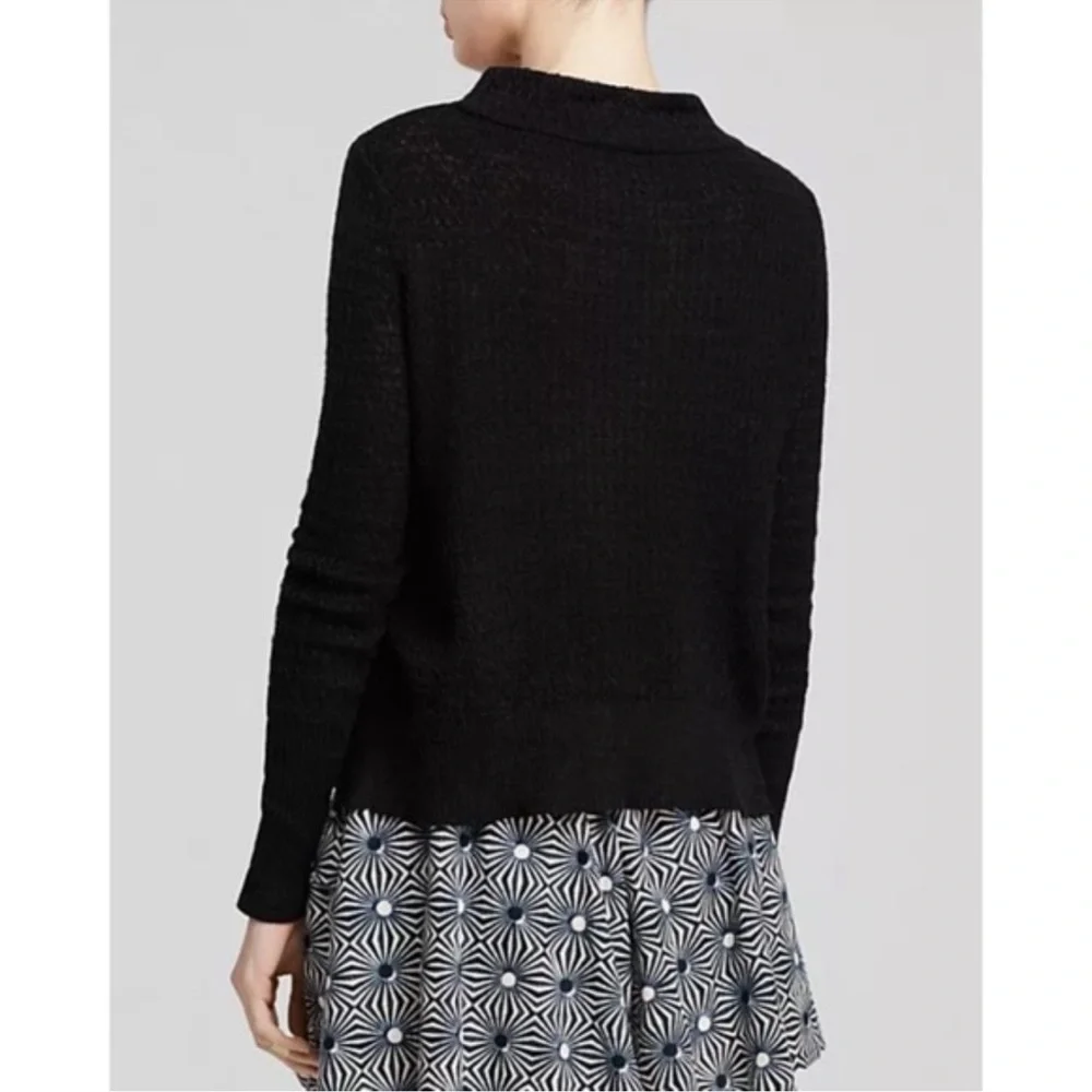 Free People Boho Wrap Sweater Womens Charcoal Funnel Neck Pullover Small - Picture 2 of 10